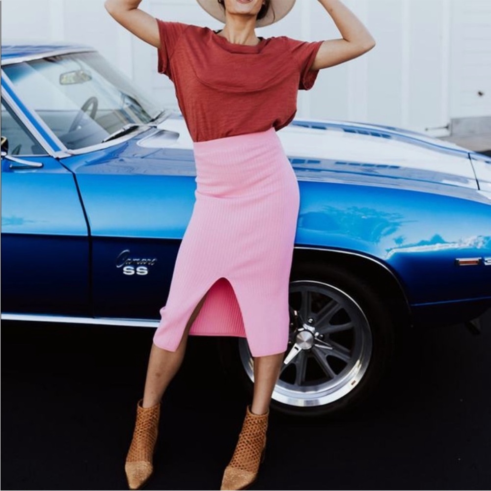 Free People Skyline Midi in Pink Fireworks